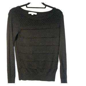 The loft black sweater with lace detail